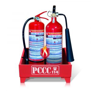 Combo bình chữa cháy và kệ đôi dành cho gia đình văn phòng